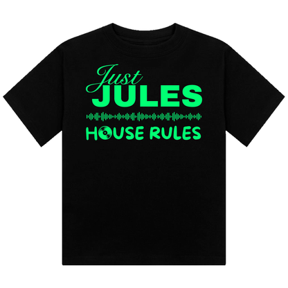 Just Jules House Rules Neon UV Reactive Cropped Tshirt