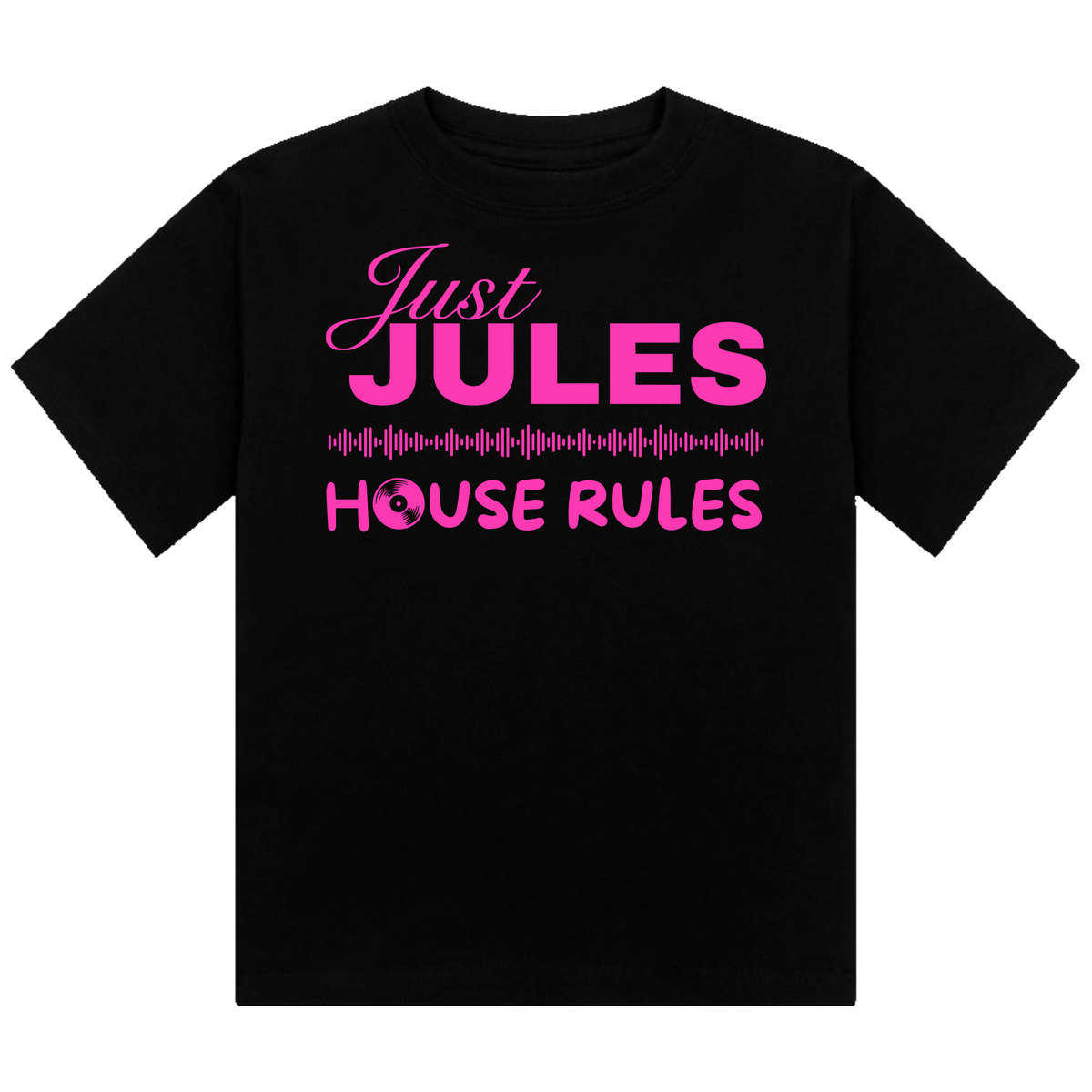Just Jules House Rules Neon UV Reactive Cropped Tshirt