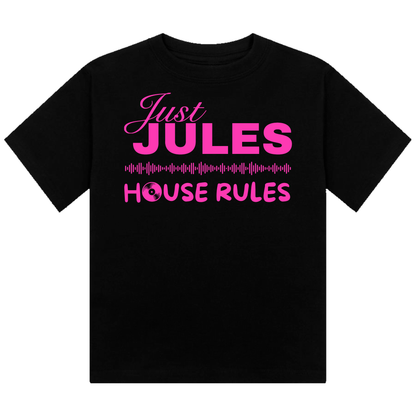 Just Jules House Rules Neon UV Reactive Cropped Tshirt