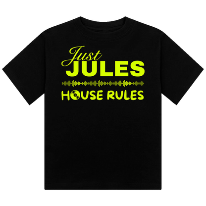 Just Jules House Rules Neon UV Reactive Cropped Tshirt