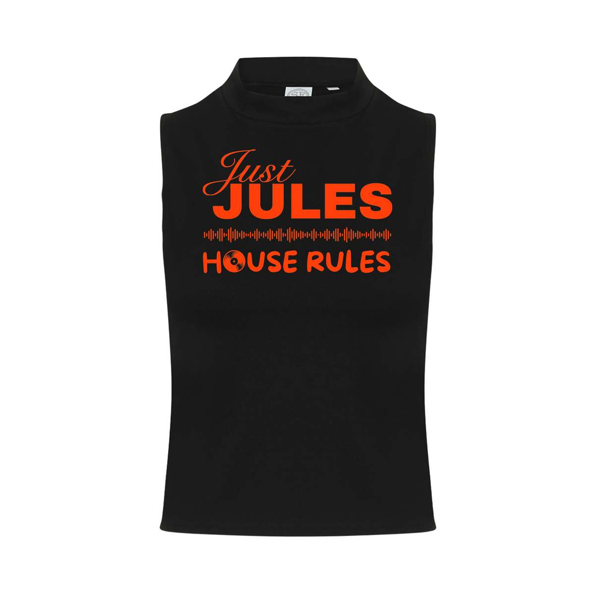 Just Jules House Rules Neon UV Reactive Sleeveless Crop