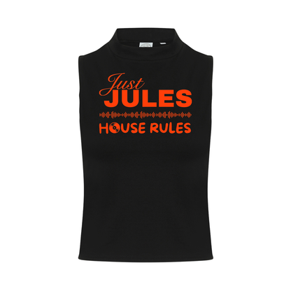 Just Jules House Rules Neon UV Reactive Sleeveless Crop