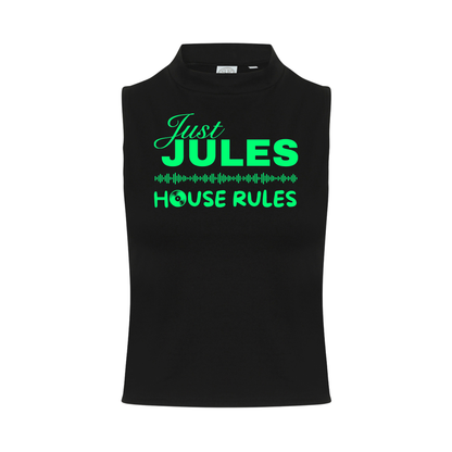 Just Jules House Rules Neon UV Reactive Sleeveless Crop