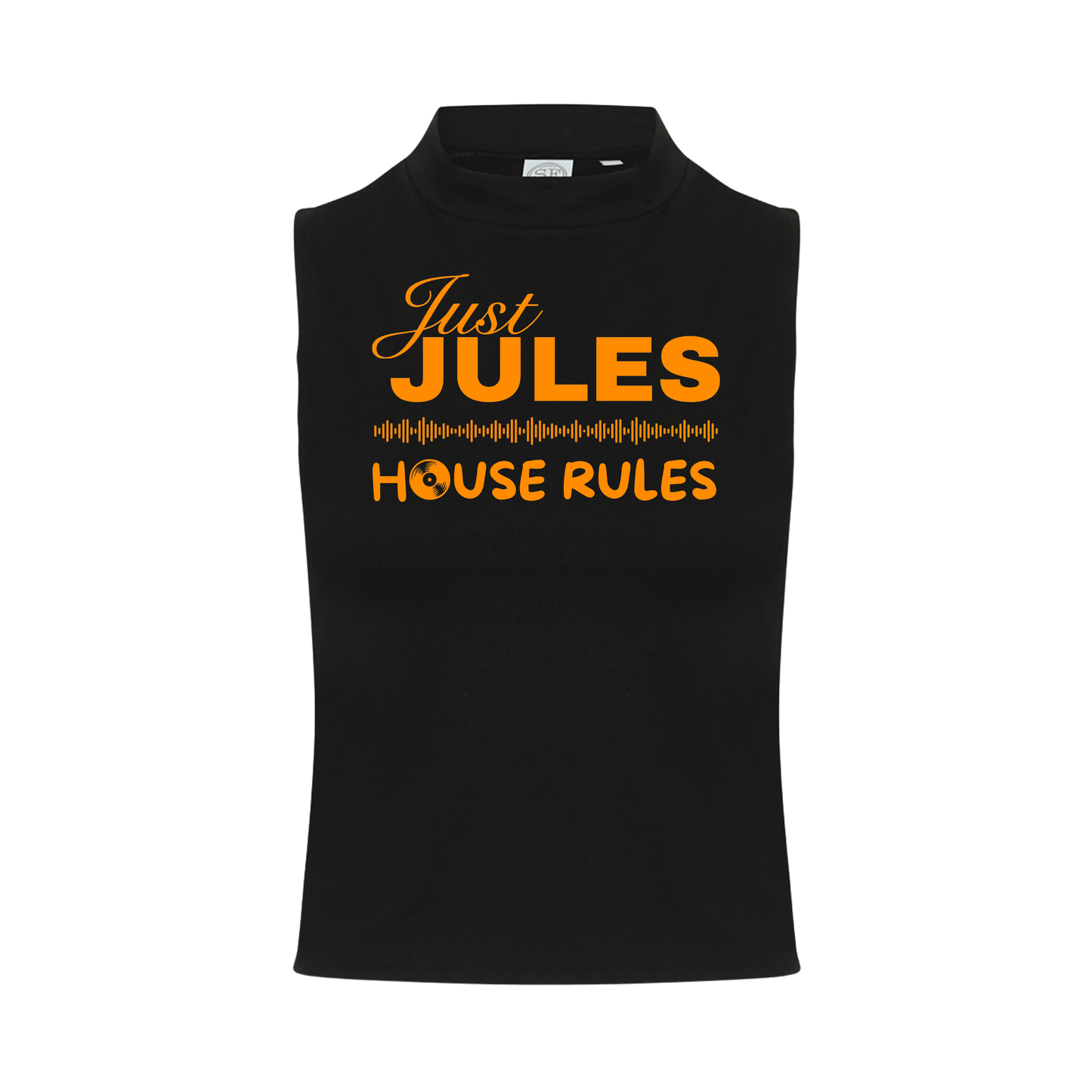 Just Jules House Rules Neon UV Reactive Sleeveless Crop