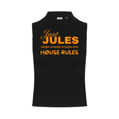 Just Jules House Rules Neon UV Reactive Sleeveless Crop