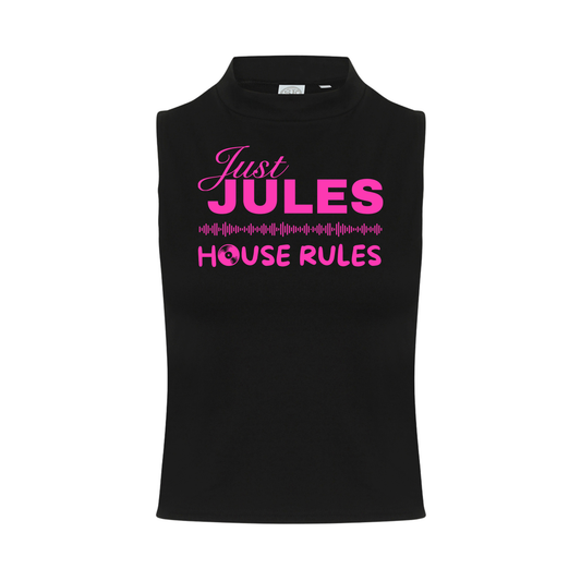 Just Jules House Rules Neon UV Reactive Sleeveless Crop