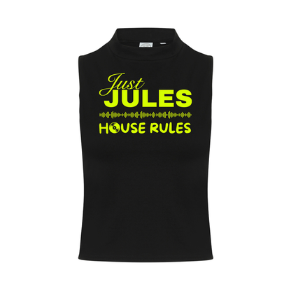 Just Jules House Rules Neon UV Reactive Sleeveless Crop