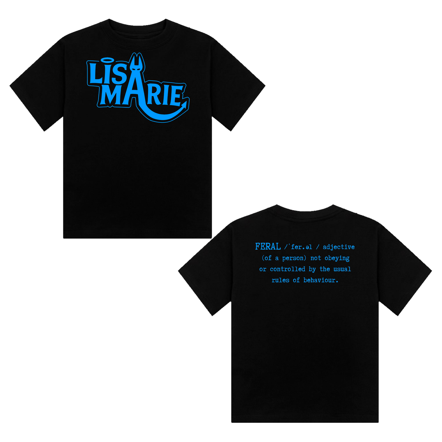 Lisa-Marie Definition of Feral Neon UV Reactive Cropped Tshirt