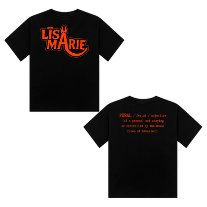 Lisa-Marie Definition of Feral Neon UV Reactive Cropped Tshirt