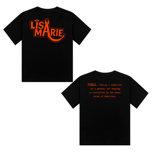 Lisa-Marie Definition of Feral Neon UV Reactive Cropped Tshirt