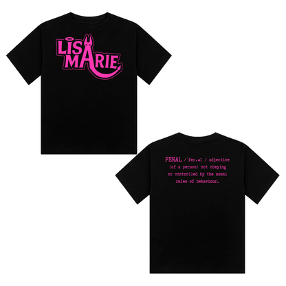 Lisa-Marie Definition of Feral Neon UV Reactive Cropped Tshirt