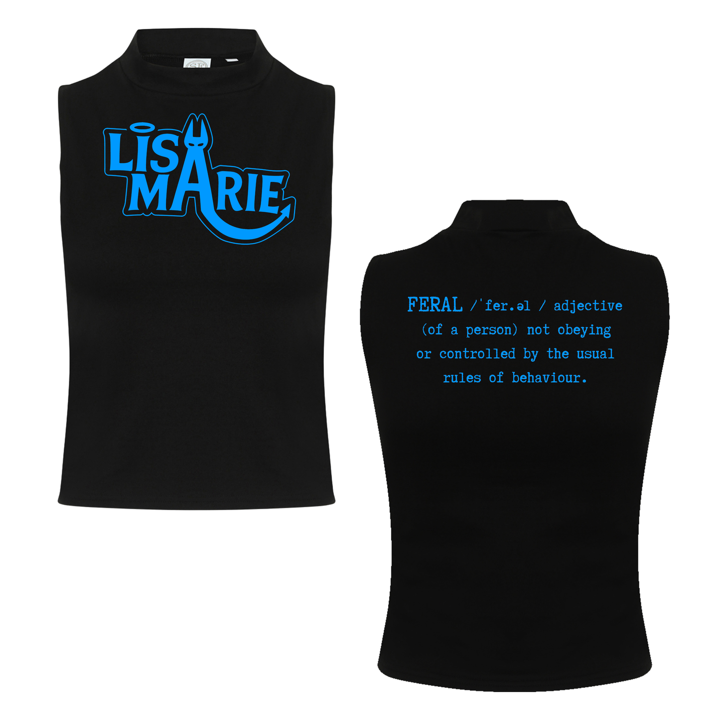 Lisa-Marie Definition of Feral Neon UV Reactive Sleeveless Crop