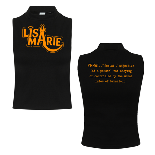 Lisa-Marie Definition of Feral Neon UV Reactive Sleeveless Crop