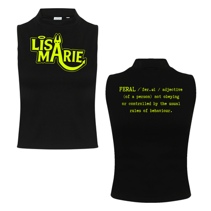 Lisa-Marie Definition of Feral Neon UV Reactive Sleeveless Crop