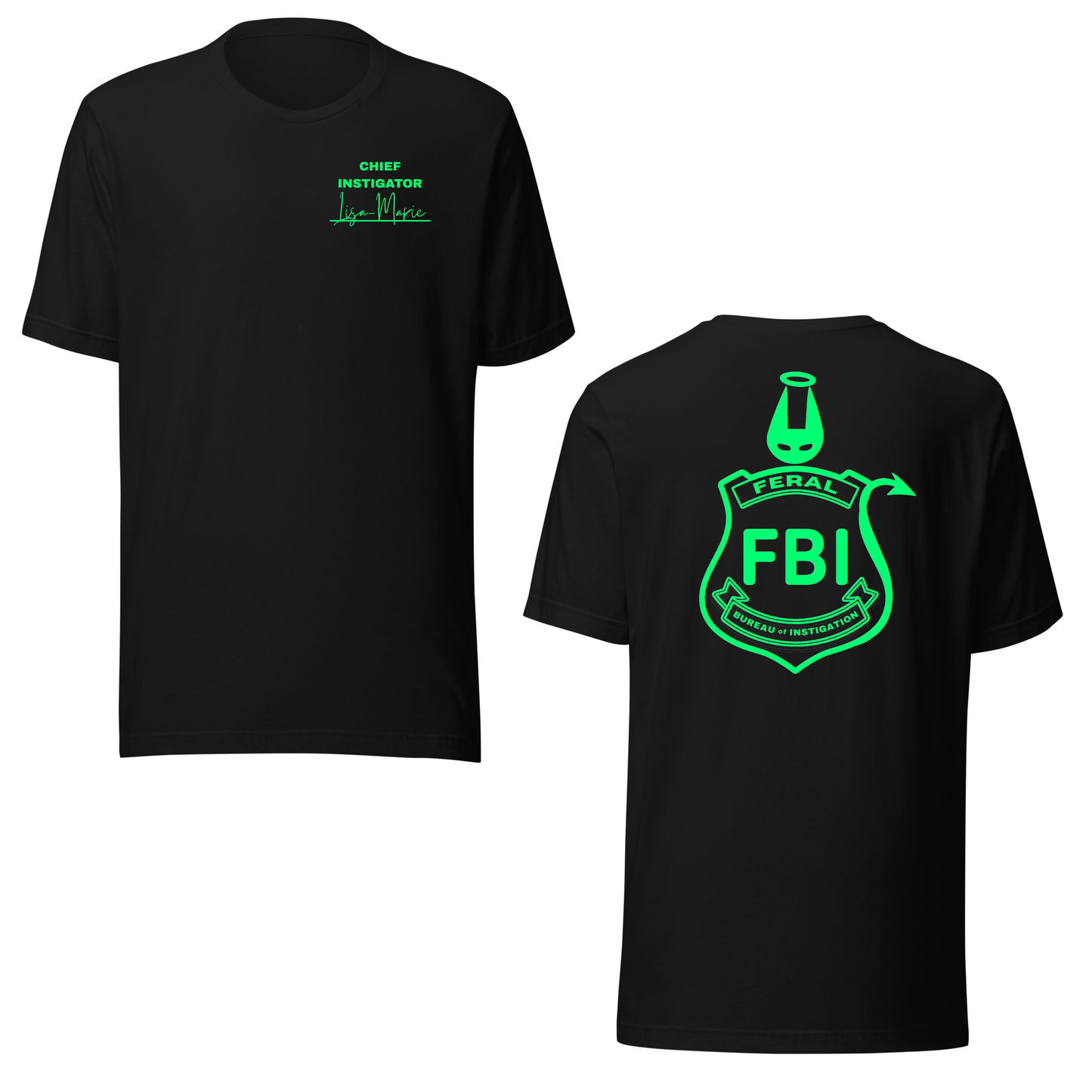 Lisa-Marie FBI UV Reactive Classic Short Sleeved Tshirt