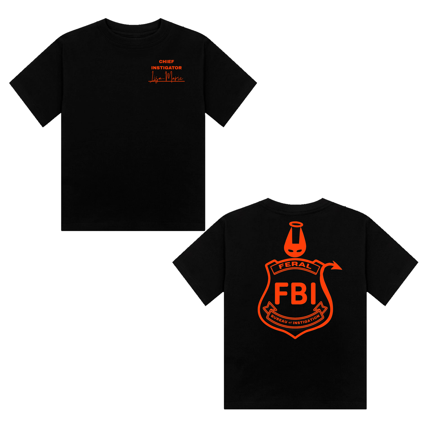 Lisa-Marie FBI Neon UV Reactive Cropped Tshirt