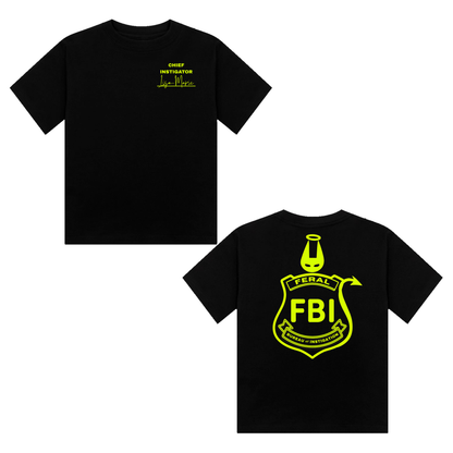 Lisa-Marie FBI Neon UV Reactive Cropped Tshirt
