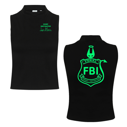 Lisa-Marie FBI  Neon UV Reactive Sleeveless Crop