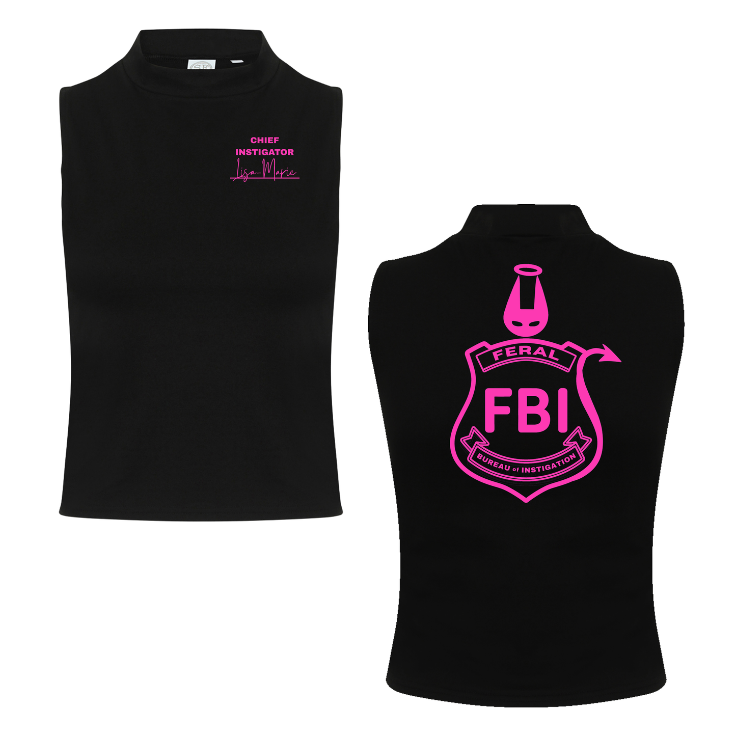 Lisa-Marie FBI  Neon UV Reactive Sleeveless Crop