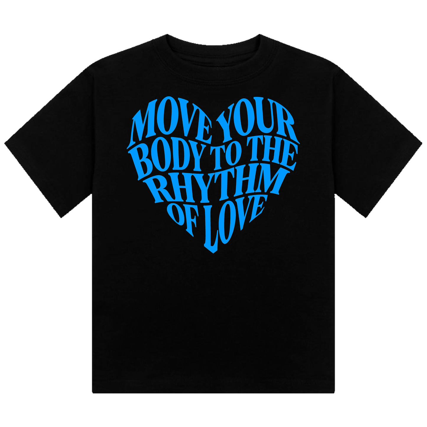 Move Your Body Neon UV Reactive Cropped Tshirt