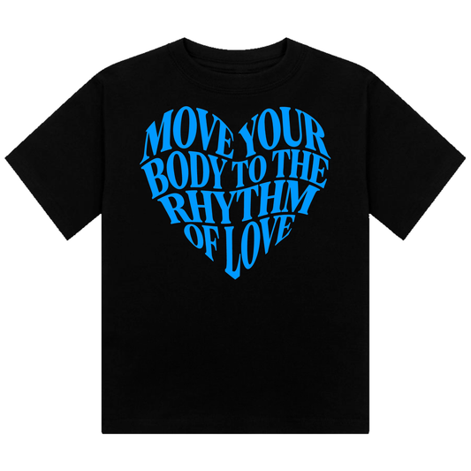 Move Your Body Neon UV Reactive Cropped Tshirt