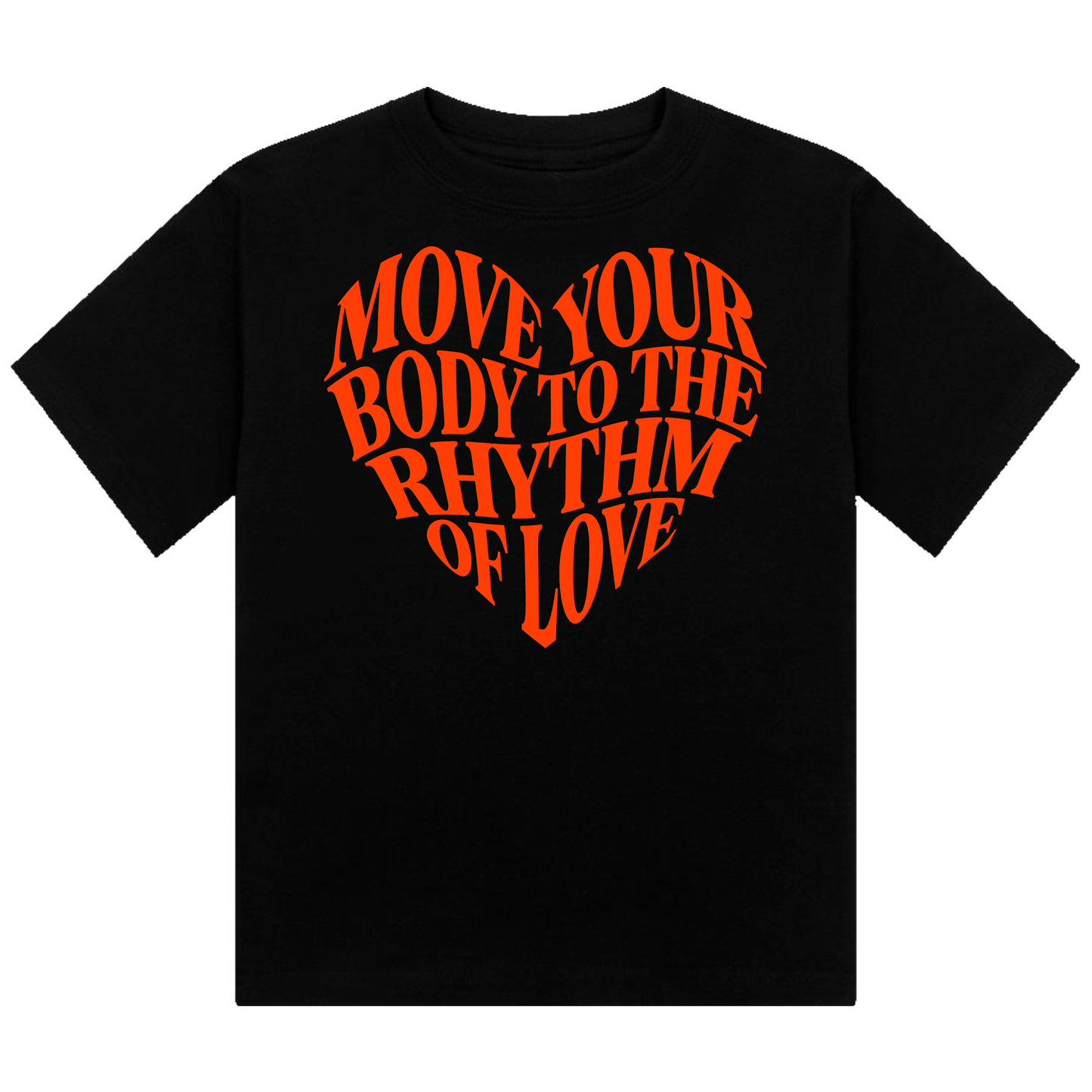 Move Your Body Neon UV Reactive Cropped Tshirt