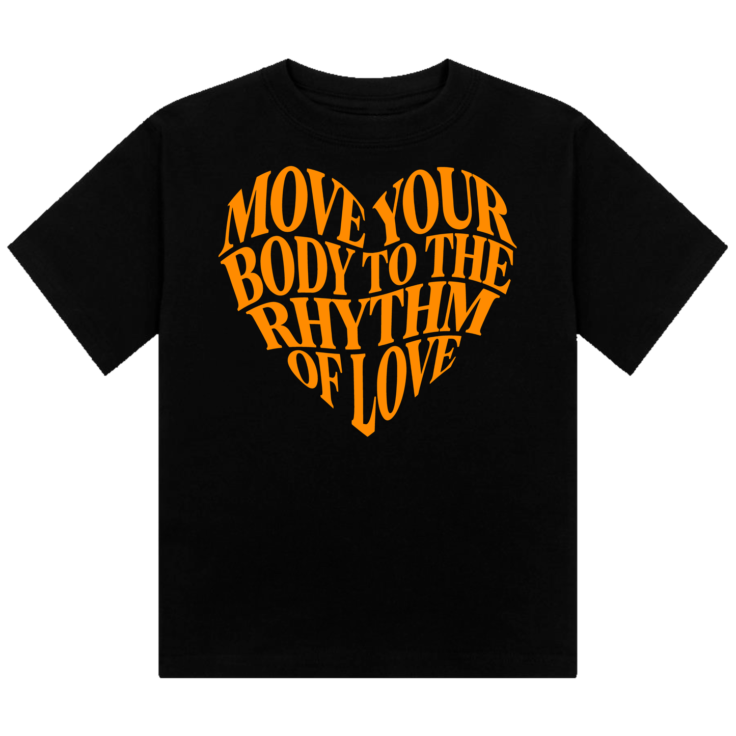 Move Your Body Neon UV Reactive Cropped Tshirt
