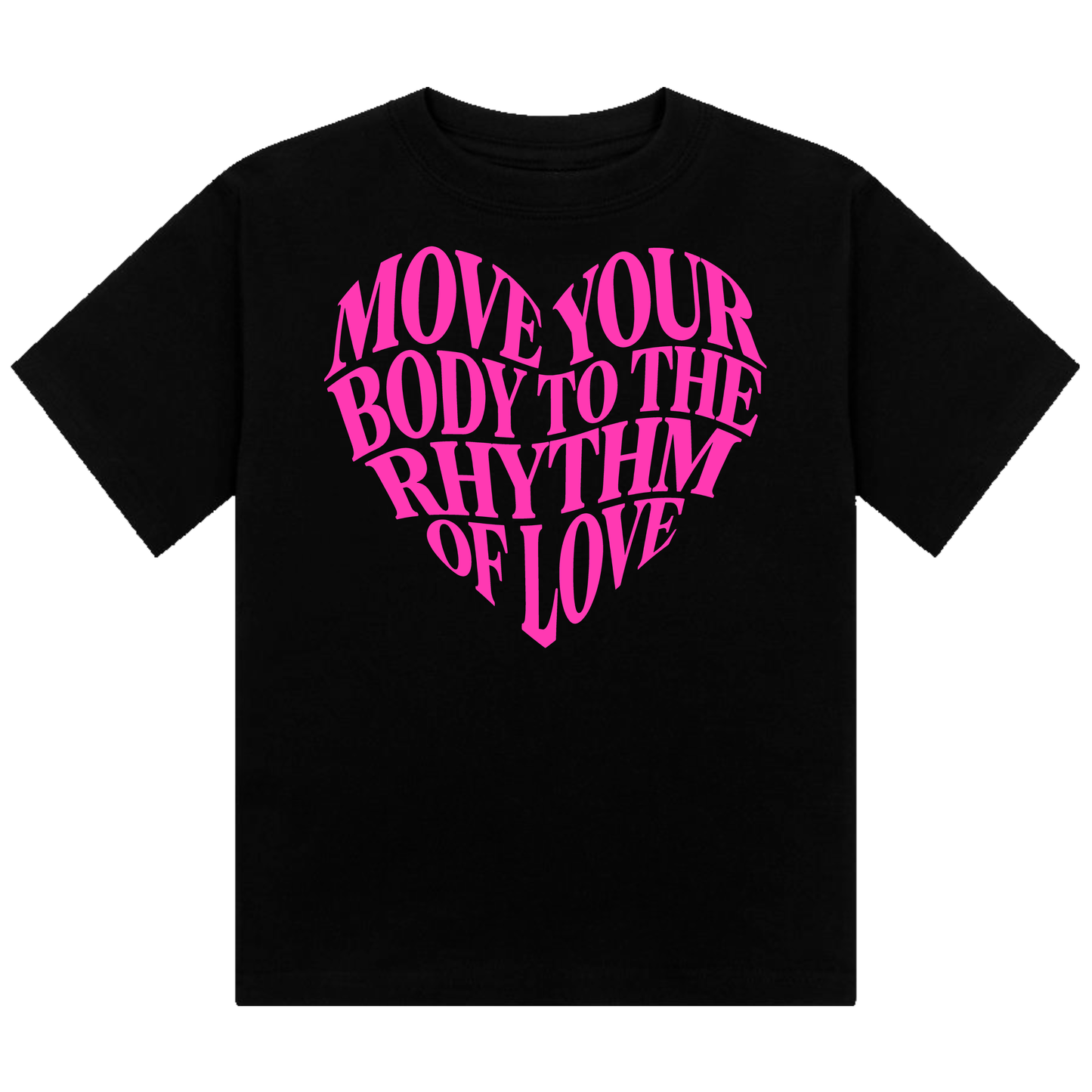 Move Your Body Neon UV Reactive Cropped Tshirt
