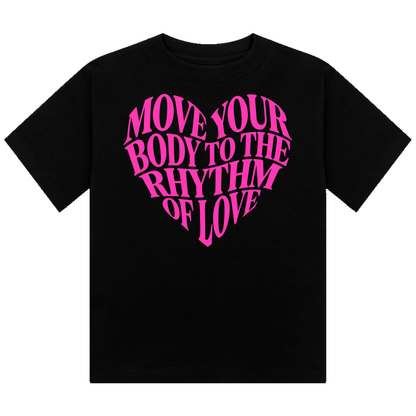 Move Your Body Neon UV Reactive Cropped Tshirt