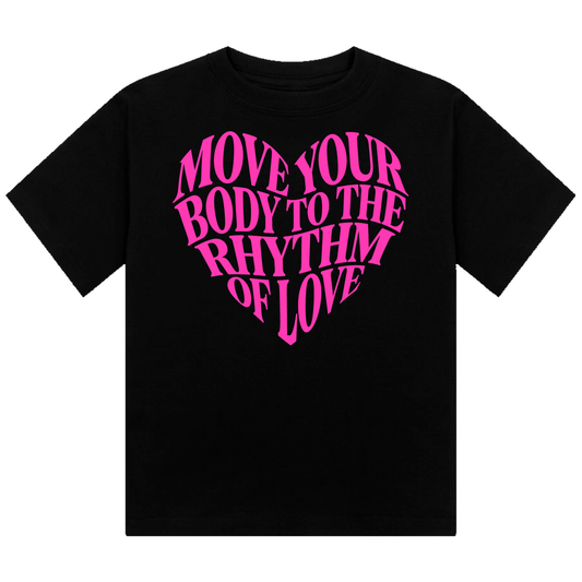 Move Your Body Neon UV Reactive Cropped Tshirt