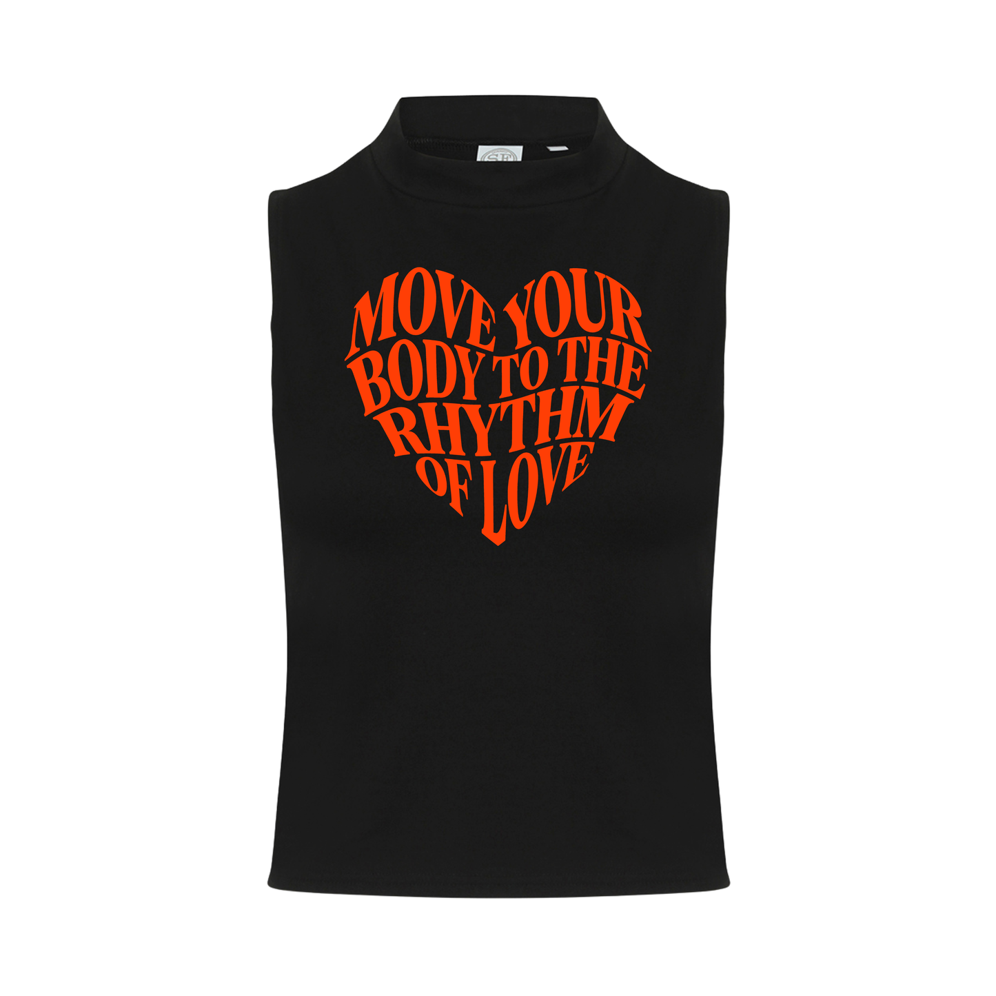 Move Your Body Neon UV Reactive Sleeveless Crop