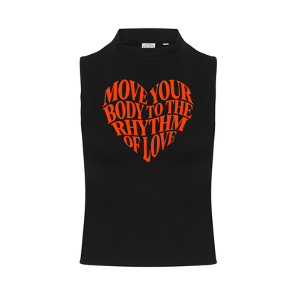Move Your Body Neon UV Reactive Sleeveless Crop
