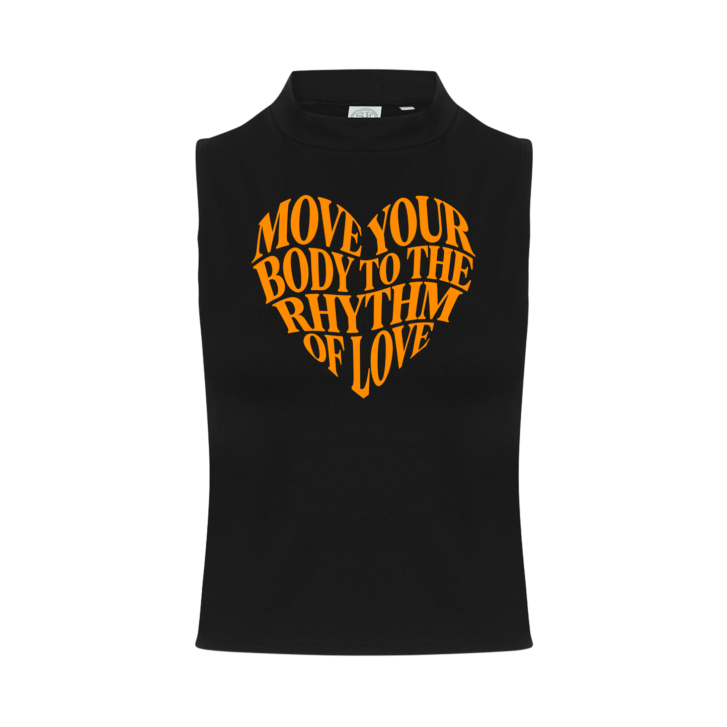 Move Your Body Neon UV Reactive Sleeveless Crop