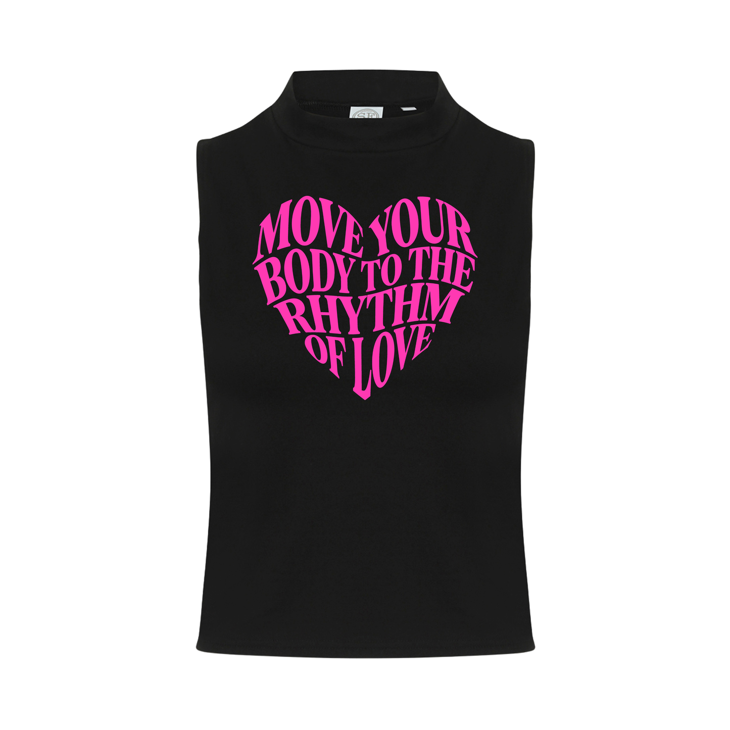 Move Your Body Neon UV Reactive Sleeveless Crop