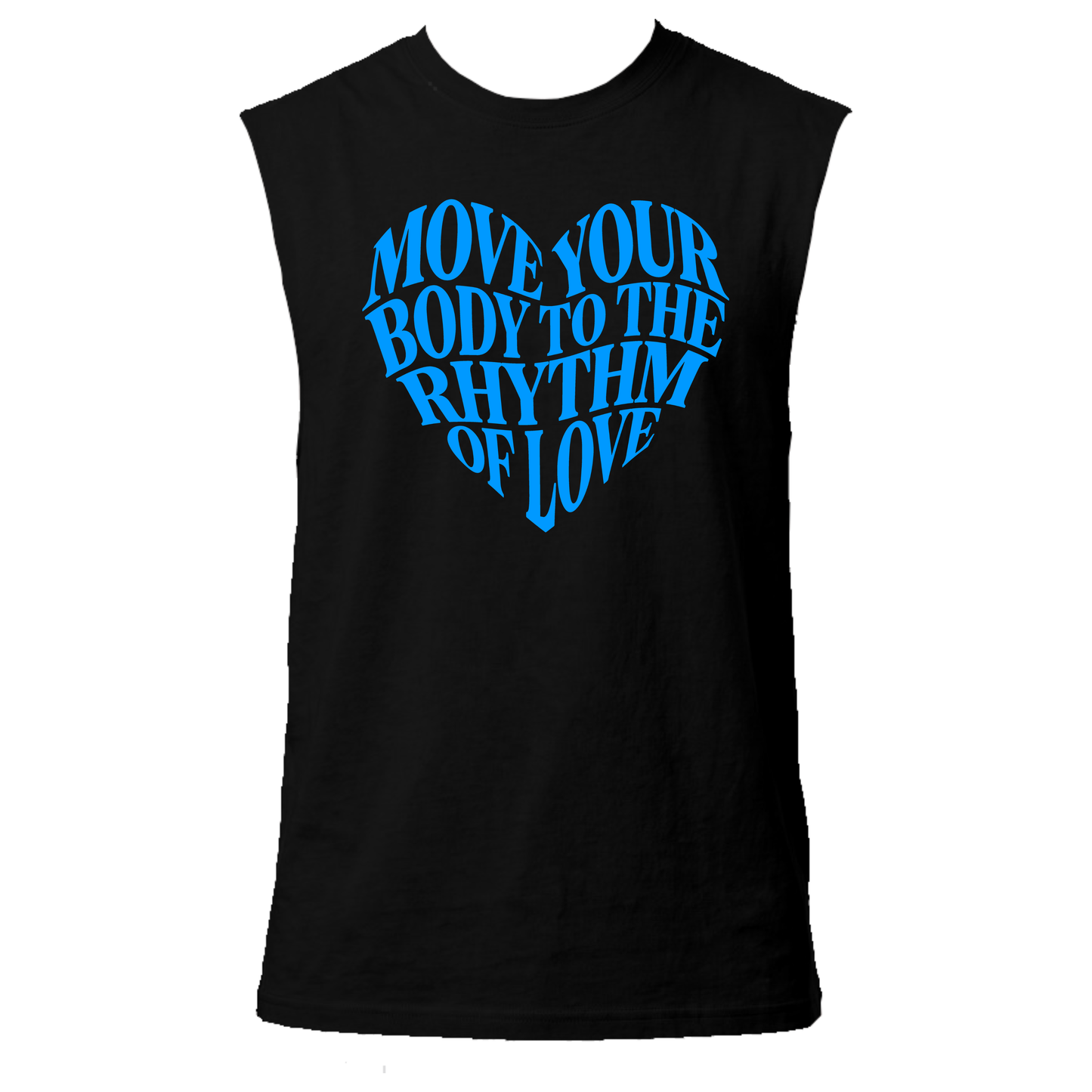 Move Your Body Neon UV Reactive Sleeveless Tshirt