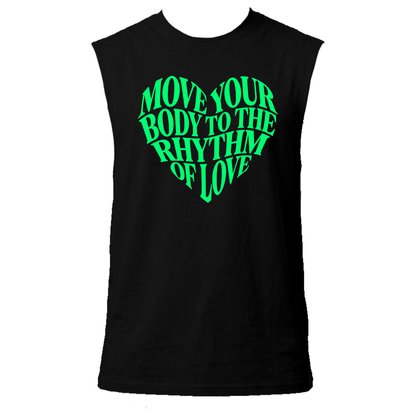 Move Your Body Neon UV Reactive Sleeveless Tshirt