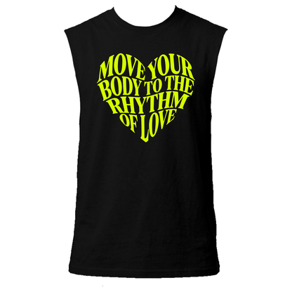 Move Your Body Neon UV Reactive Sleeveless Tshirt