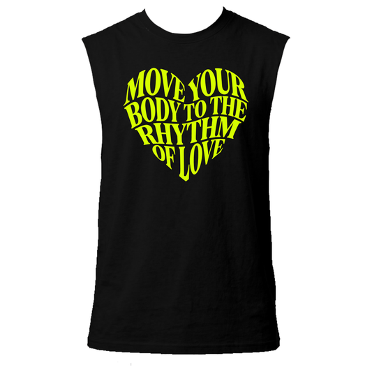 Move Your Body Neon UV Reactive Sleeveless Tshirt