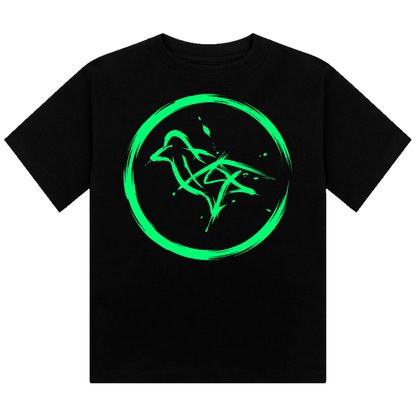 Dove Neon UV Reactive Cropped Tshirt