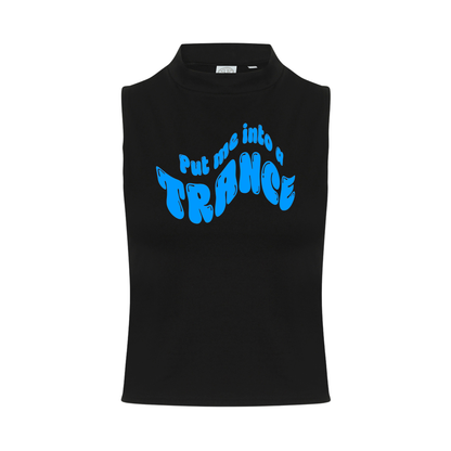 Put me Into A Trance Neon UV Reactive Sleeveless Crop