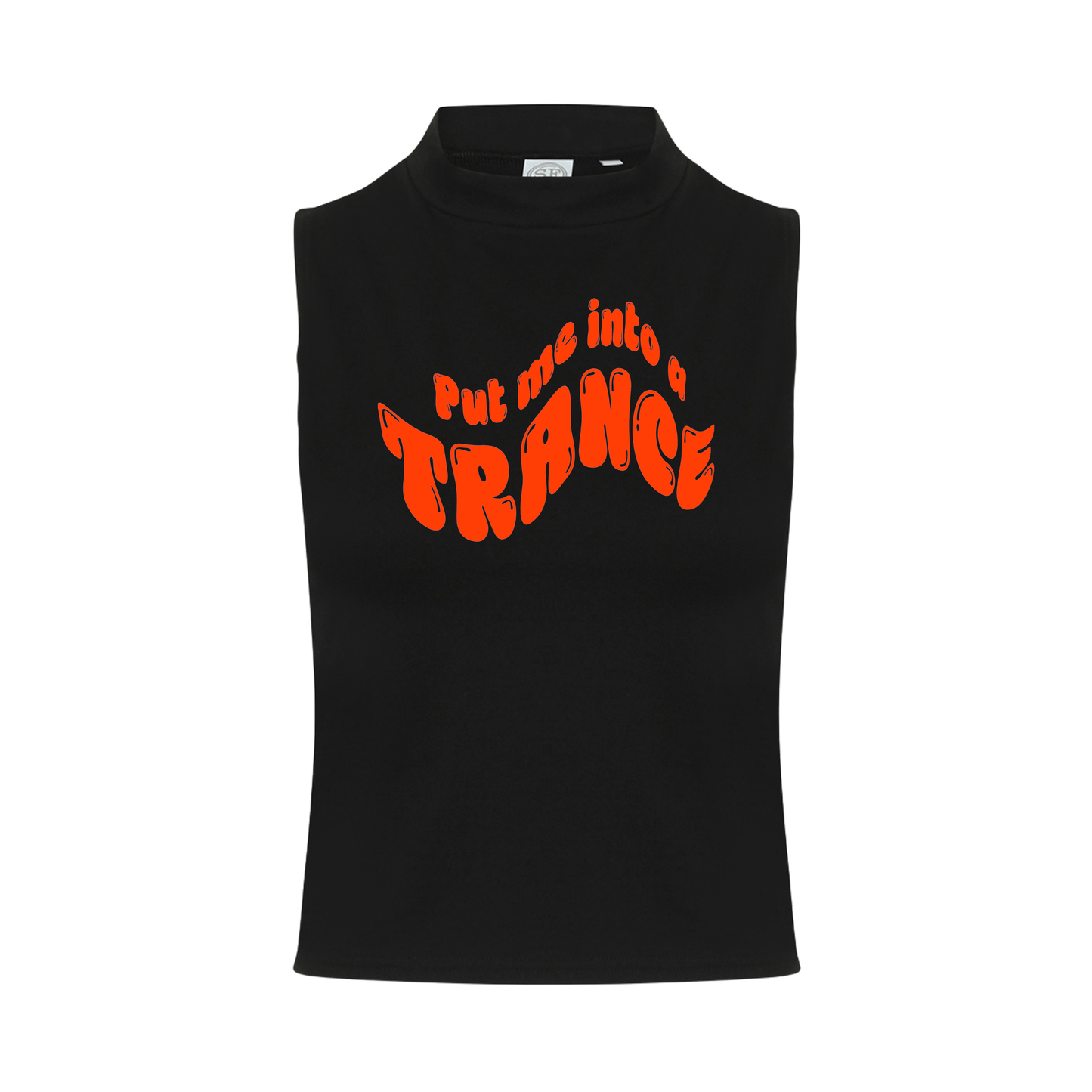 Put me Into A Trance Neon UV Reactive Sleeveless Crop