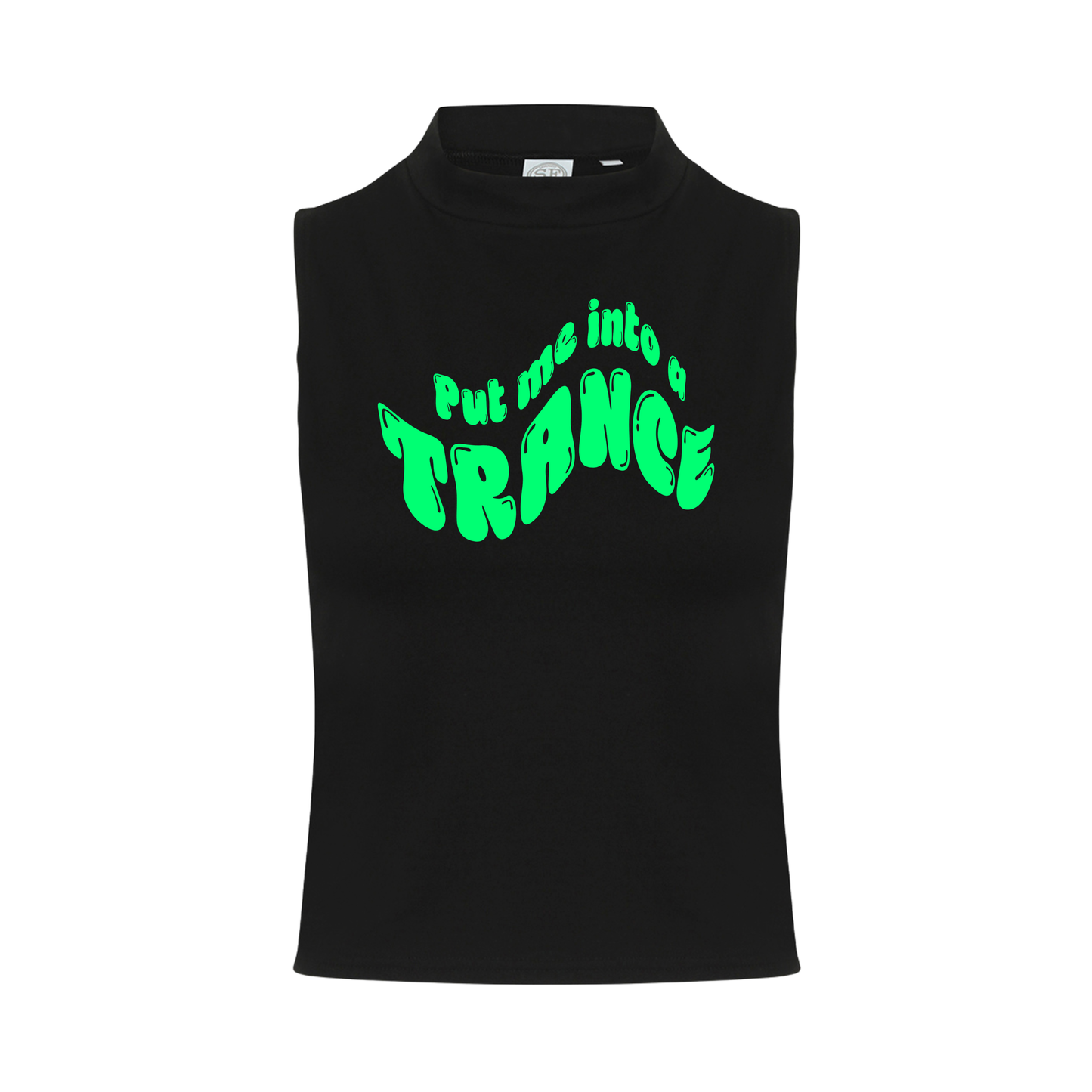 Put me Into A Trance Neon UV Reactive Sleeveless Crop