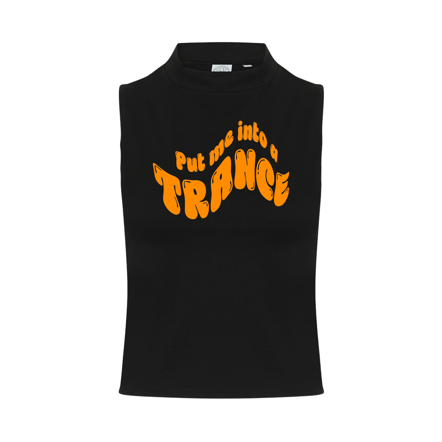 Put me Into A Trance Neon UV Reactive Sleeveless Crop