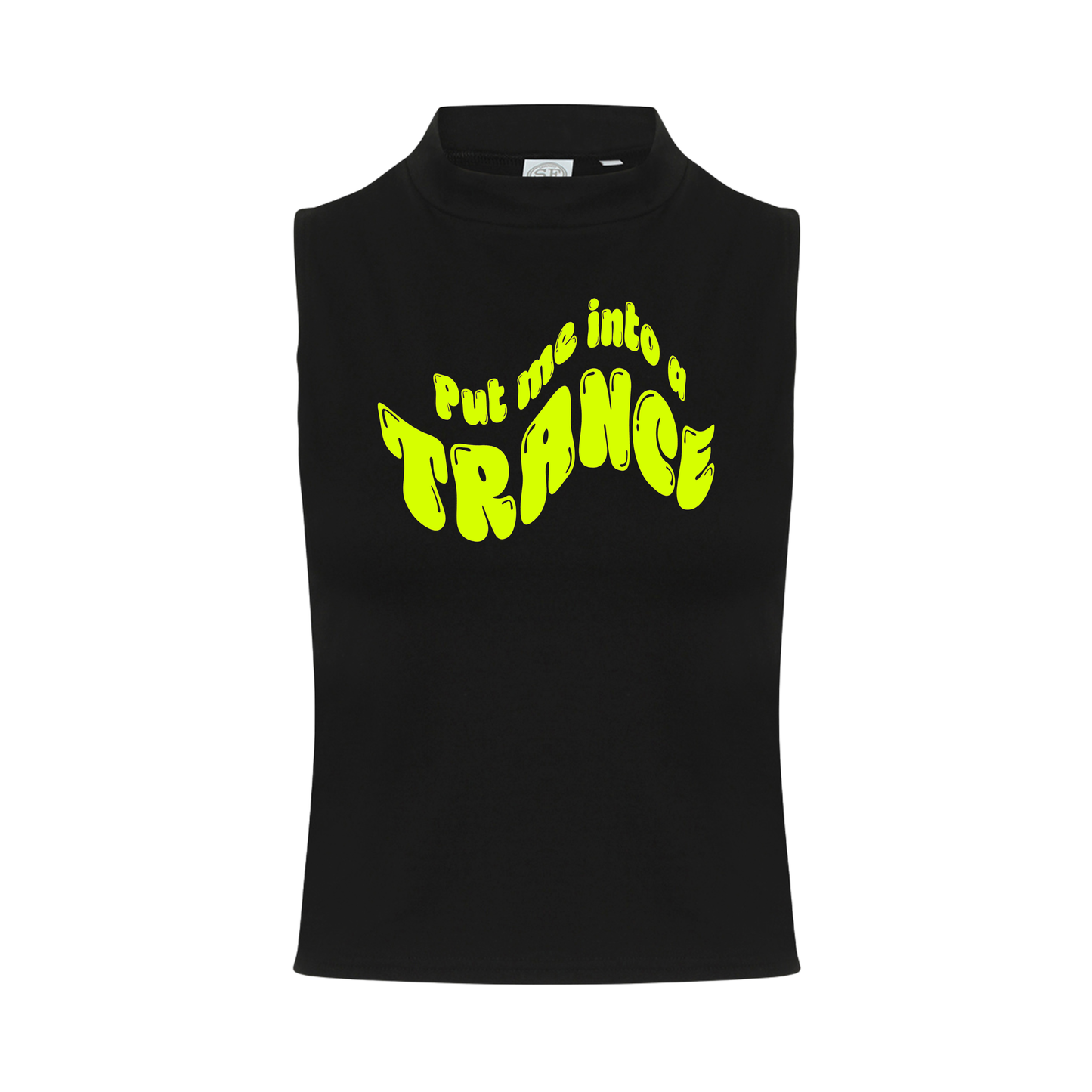 Put me Into A Trance Neon UV Reactive Sleeveless Crop