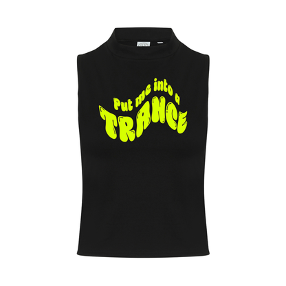 Put me Into A Trance Neon UV Reactive Sleeveless Crop