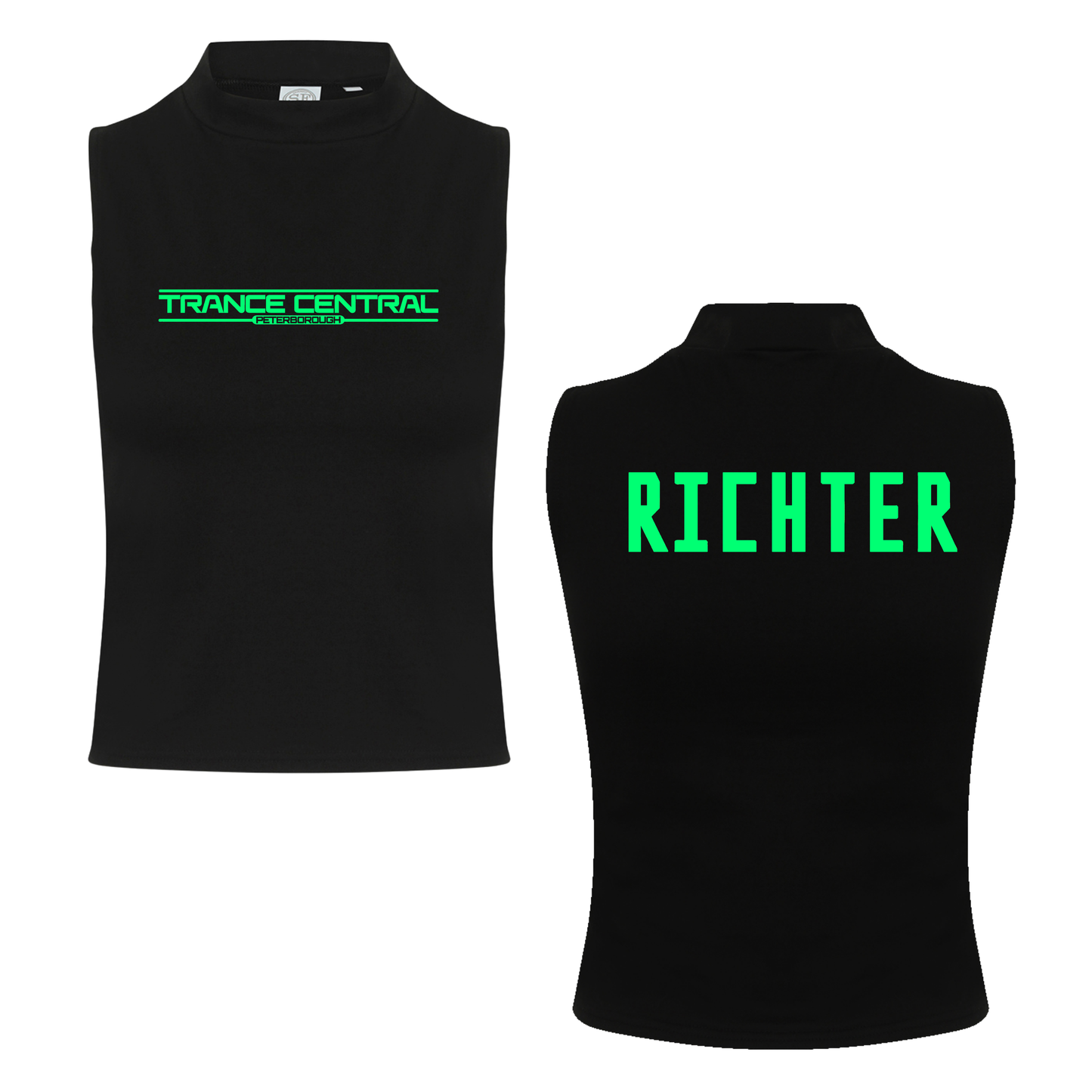 Richter X Trance Central Neon UV Reactive Sleeveless Crop