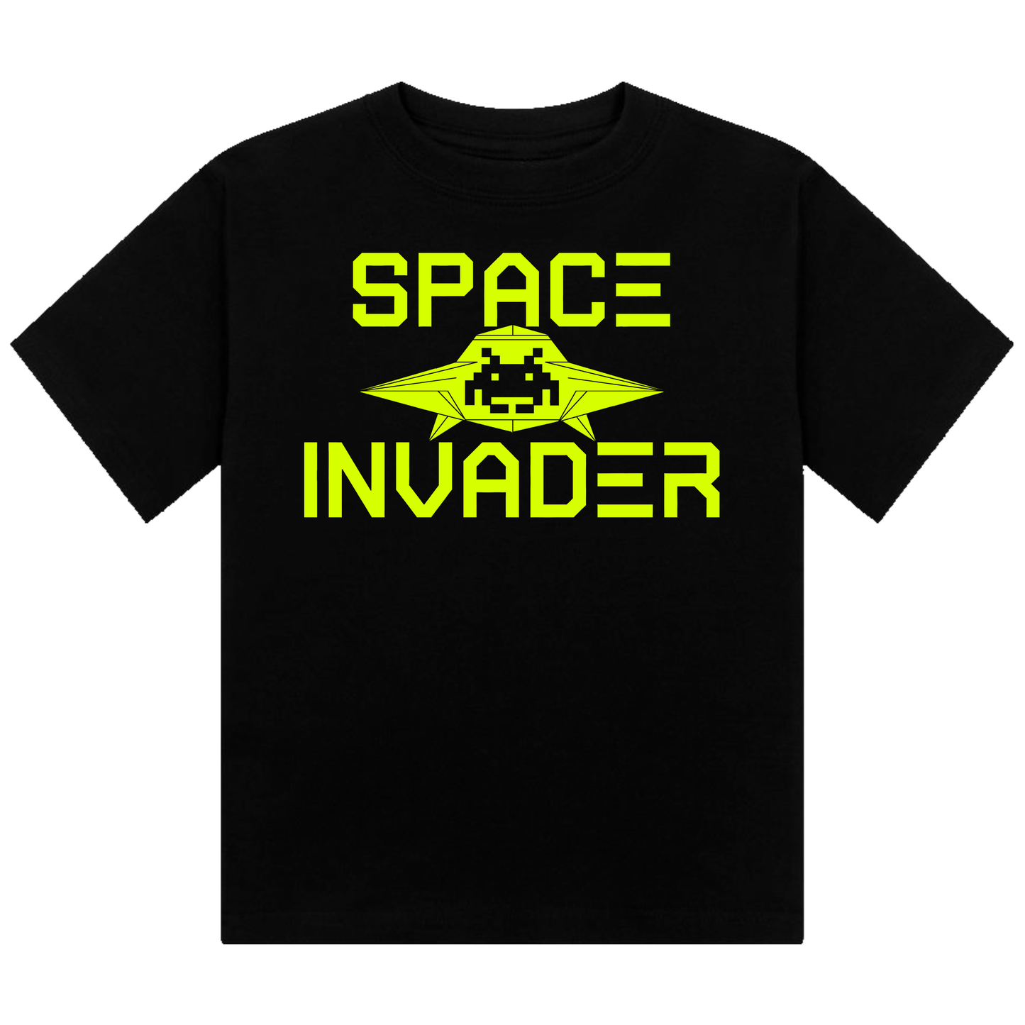 Space Invader Neon UV Reactive Cropped Tshirt