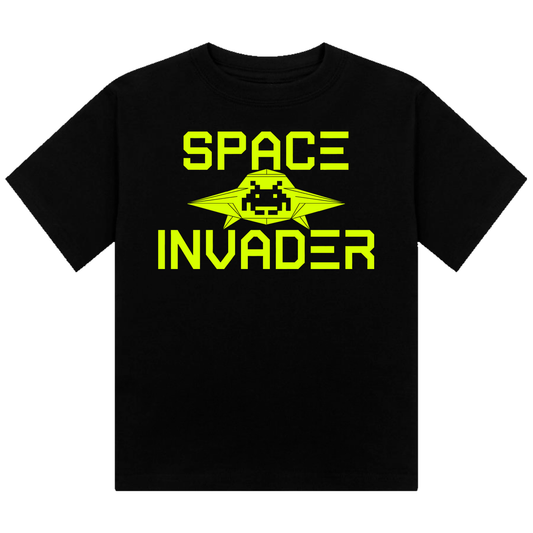 Space Invader Neon UV Reactive Cropped Tshirt