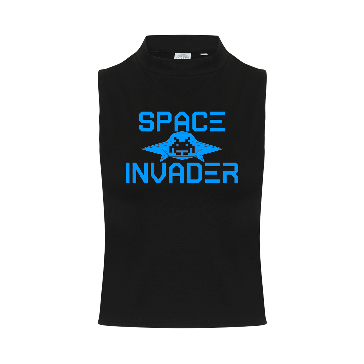 Space Invader Neon UV Reactive Sleeveless Crop