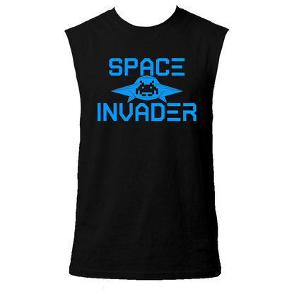 Space Invader Neon UV Reactive Sleeveless Tshirt